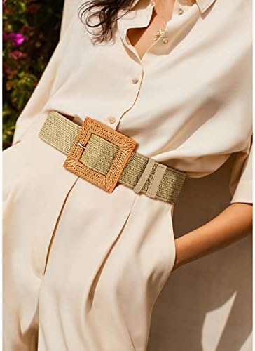 Belt țesut xzqtive pentru femei curea cu talină elastică curelei de talie boho doamne pentru plajă de vară curele de rochie
