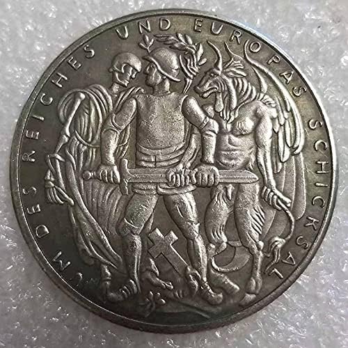 Crafturi de antichități 1944 Monedă comemorativă germană Old Silver Dollar Round Colecția Antique Colecția Antique 1037