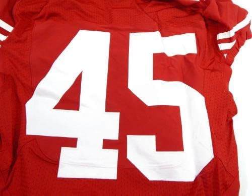 2014 San Francisco 49ers Asante Cleveland 45 Joc emis Jersey Red 42 DP35604 - Joc NFL nesemnat de Jerseys folosit