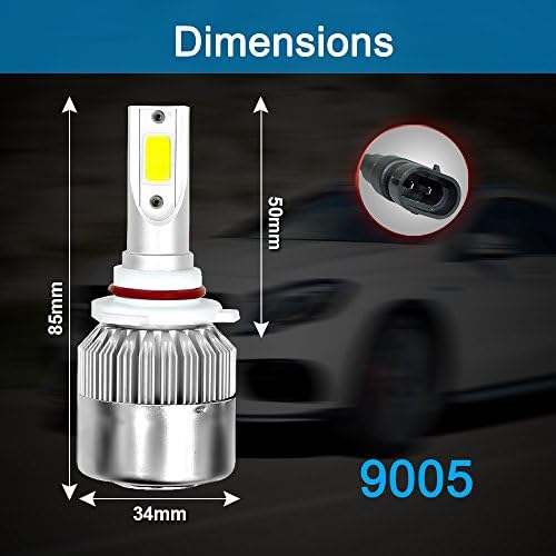 Bulbii cu faruri cu LED Wuaawu se potrivesc pentru Ford F-150 2015-2020.12000lm 500% Super Bright 9005/HB3 Fascică înaltă +