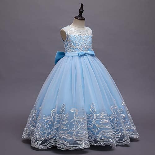 IBTOM Castelul floare fata concurs broderie dantela tul rochie pentru copii nunta domnisoara de Onoare Petrecere de aniversare