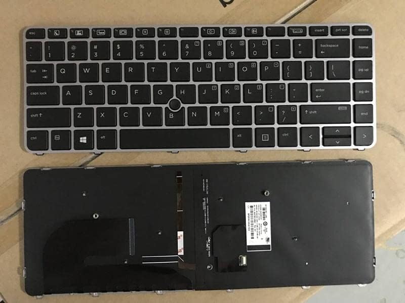 Înlocuire tastatură SUA pentru laptop HP EliteBook 745 G3 / 745 G4 / 840 G3 / 840 G4 / 848 G3 cu Pointer și Cadru din spate,