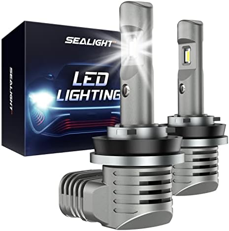 SEALIGHT H11 Bulbe LED cu 5202 Becuri cu lumini de ceață LED, 20000 lumeni, 600% luminozitate, 6500K Cool alb H11/H8/H9 Becuri