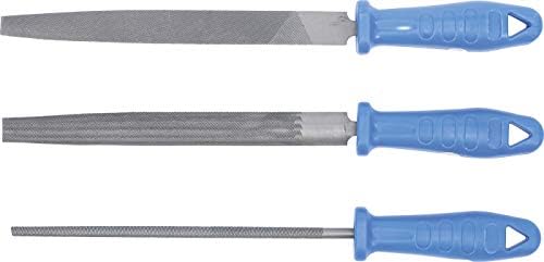 Set de fișiere Kraftmann 50210, argintiu/albastru, 200 mm, 3 piese