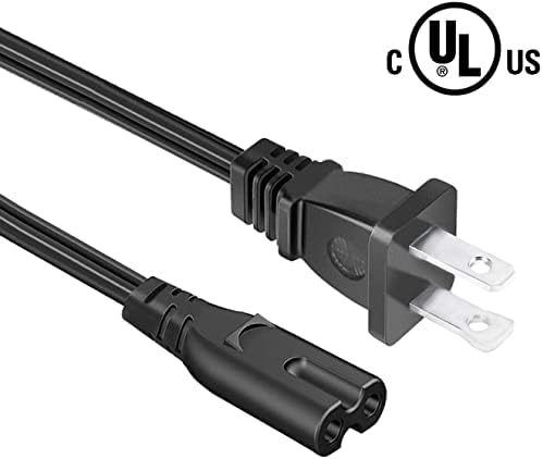 UL listat 1ft 2 Cord de alimentare alternativ Prong pentru Sony PlayStation PS5 PS4 PS3 PS2 4 3 2 Înlocuirea cablului cablului