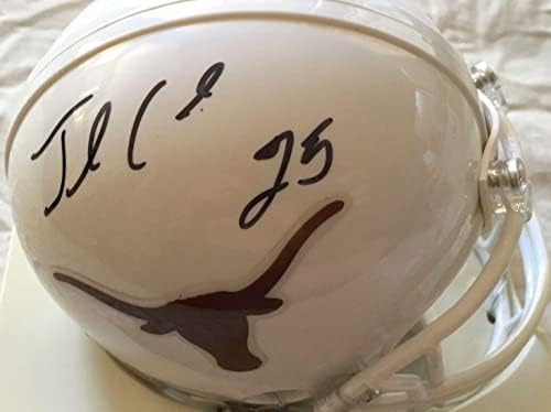 Jamaal Charles & amp; Limas Sweed autografat semnat Texas Longhorns mini casca JSA-autografat Colegiu mini căști