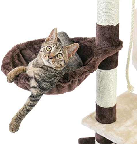 N / un copac de pisici pe Mai multe niveluri pentru pisici cu stinghii confortabile cadru stabil de cățărare pentru pisici