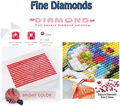 Seturi de pictură cu diamante pentru adulți, Mountain Lake Tree Diamond Art Kids pentru începători DIY 5D Vopsea după numere,