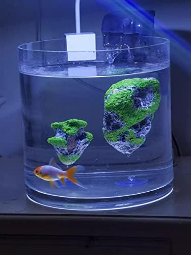 Kowvowz formă naturală roci plutitoare decorațiuni pentru acvariu, decorațiuni pentru acvariu pictat Moss, avatar Pandora Float
