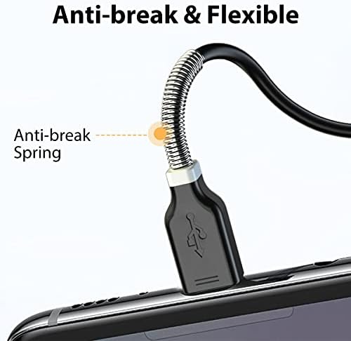 Cablu de fulgere în spirală pentru pachetul de mașini 2, cablu de încărcare iPhone Terasako Coil Compatibil cu iPhone 12pro