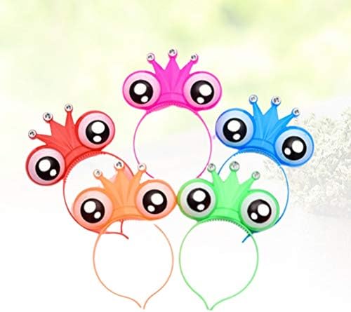 Pretyzoom 4pcs masquerade desen animat cu bandă de bandă strălucire coroană de ochi mare formă de păr buclă de păr CLASP ROL