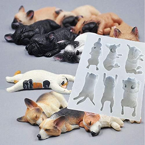WYD 3D Sleeping Puppy Silicon Mucegai Tort Mold Decorrare Instrument DIY Mandmade SOAP CHOCOLATE MOLD