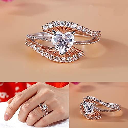 2023 inel cu diamante din Aur Roz Pentru femei Inel de logodnă Bijuterii Cadouri Inele de modă pentru femei