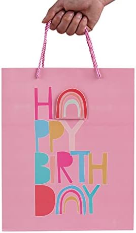 Elephant-pachet 12.6 geantă cadou La mulți ani cu Card și hârtie absorbantă-geantă mare cadou pentru fete ziua de naștere,