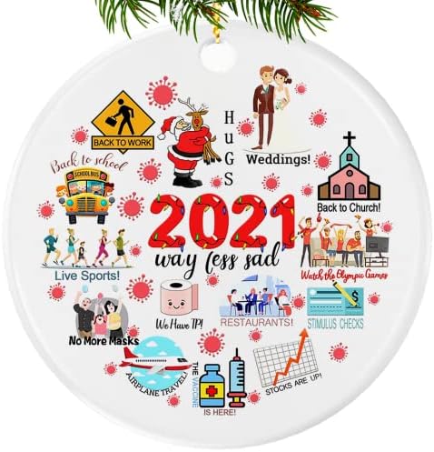 2021 Set de ornamente de brad de Crăciun, decorațiuni pentru arbori de Crăciun, decorațiuni în aer liber de Crăciun în interior, cameră de Crăciun și perete și dormitor și casă pentru casă și fereastră pentru fete și femei adolescente