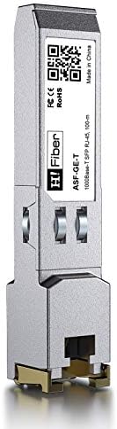 1,25g SFP la modul RJ45, 1000Base-T Copper SFP Ethernet Transceiver pentru Netgear AGM734, Ubiquiti UF-RJ45-1G, Unifi, TP-Link TL-SM331T, Fortinet, Mikrotik, Intel și multe altele, 100m