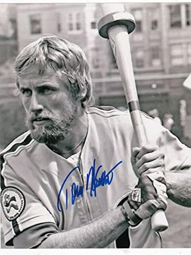 Tommy Hutton Philadelphia Phillies Action Semnat 8x10 - Fotografii MLB autografate