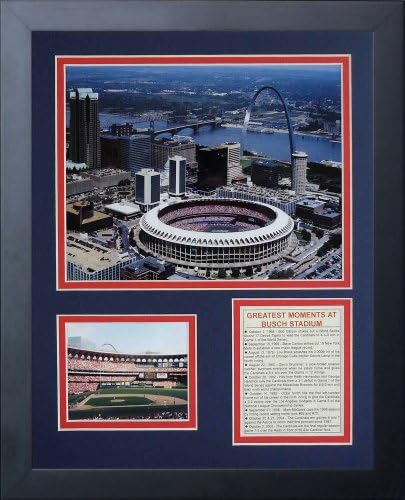 Legendele Never Die Busch Stadium Old Aerial Framed Collage, 11x14-inch negru