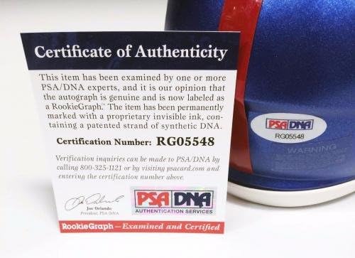 New York Giants Davis Webb a semnat mini cască Riddell PSA / DNA RG05548-Mini căști NFL cu autograf