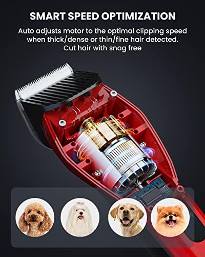 Îngrijirea câinilor mașini de tuns inteligente pentru câini, Kit de tuns pentru îngrijirea câinilor fără fir cu lame rezistente