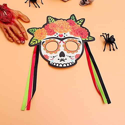 4pcs Mexico Day of the Dead Party Graniu măști decorative Masci de craniu creative pentru faruri de sărbătoare a banchetului