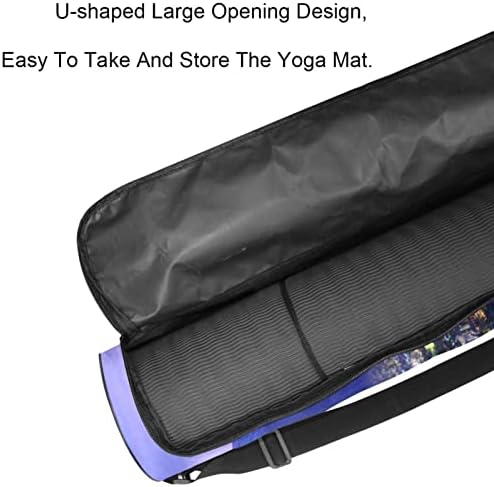 Geanta de yoga RATGDN, Mt. Fuji Yokohama exercițiu Yoga mat Carrier Full-Zip Yoga Mat Carry Bag cu curea reglabilă pentru femei