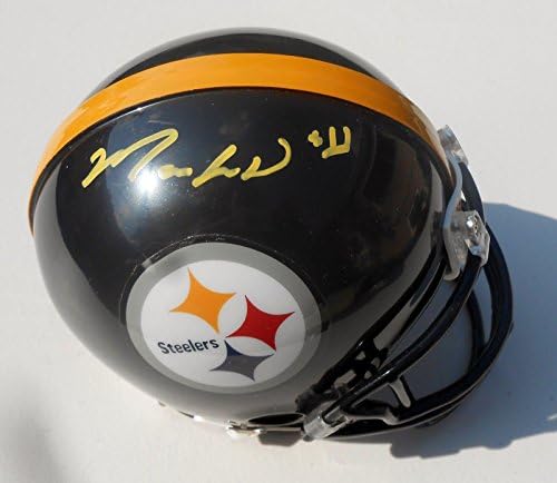 Markus Wheaton a semnat mini cască de fotbal Pittsburgh Steelers cu COA 2015-mini căști NFL cu autograf
