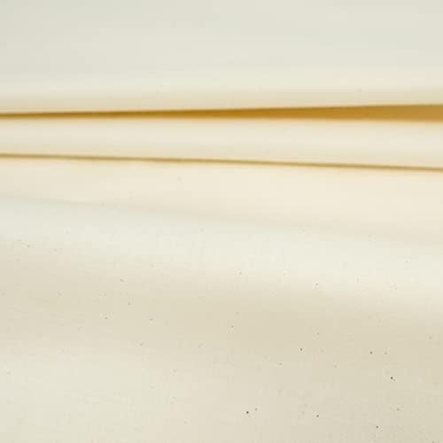 Roc-lon 47/48 bumbac natură muselină de calitate Premium nealbită, tăiată pe curte, alb murdar, 10 metri