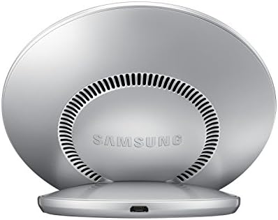 Samsung Qi Certified Charge Fast Wireless Pad + Stand - acceptă încărcarea wireless pe smartphone -uri compatibile QI - argint
