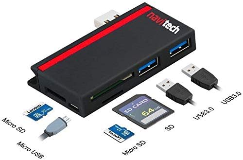 Navitech 2 în 1 Laptop / tabletă USB 3.0 / 2.0 Adaptor HUB / intrare Micro USB cu cititor de carduri SD/Micro SD Compatibil