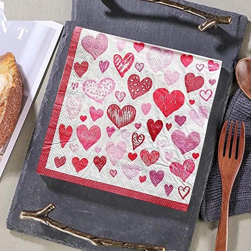 DBYLXMN 20pcs Ziua Îndrăgostiților de dragoste de hârtie colorată decorațiuni de masă decorare cu inimă versiuni de nuntă pentru