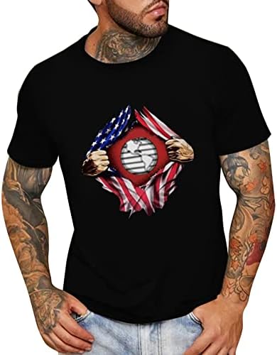 XXBR MENS Soldat Tricouri cu mânecă scurtă Patriotică Americană Flag Tricou Ziua Independenței Summer Slim Fit Muscle Tee Tops