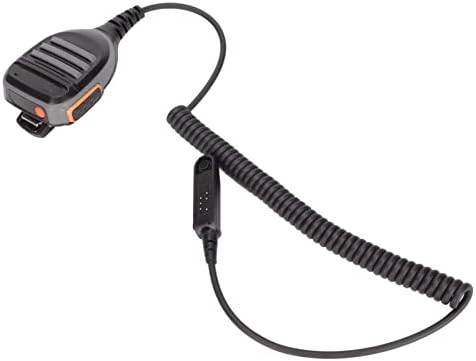 Jopwkuin Compact Walkie Talkie microfon, multifuncțional clar durabil Portabil umăr difuzor rezistent la apă praf pentru UV‑9R