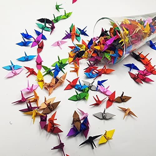 100 origami hârtie macara de hârtie dublă hârtie mică de hârtie origami macara confecționată de 3,81cm 1,5 inci pentru decor
