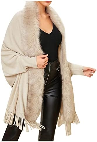 Pulovere pentru femei iarna 2022 Fashion Temperament Casual Casual Lână de lux Guler Fringe Cape Pulover Coat