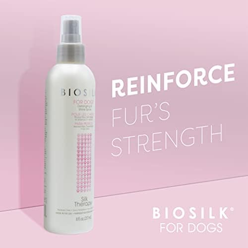 BioSilk pentru câini Combo Pack șampon de albire cu Spray de Detangling pentru câini / 12 oz șampon pentru câini pentru câini