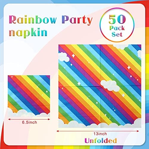 50 buc Glow Party servetele Neon Birthday Party Rainbow șervețele de hârtie de unică folosință Consumabile muzicale Party servetele