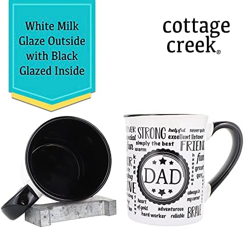 Cottage Creek Mom Tad Mugs, set de două 16oz. Căni de cafea cu mamă ceramică și tata, cadouri pentru părinți