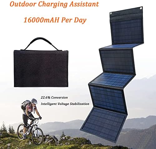 KELUNIS 60W încărcător solar pliabil, încărcător portabil de baterii solare, putere în aer liber cu putere solară ecologică