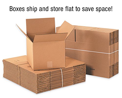 Bandă logică 15 x 13 x 7 Cutii de carton ondulat, mediu 15L x 13W x 7H, pachet de 25 | transport, Ambalare, Mutare, cutie de depozitare pentru casă sau afaceri, cutii Vrac puternice cu ridicata