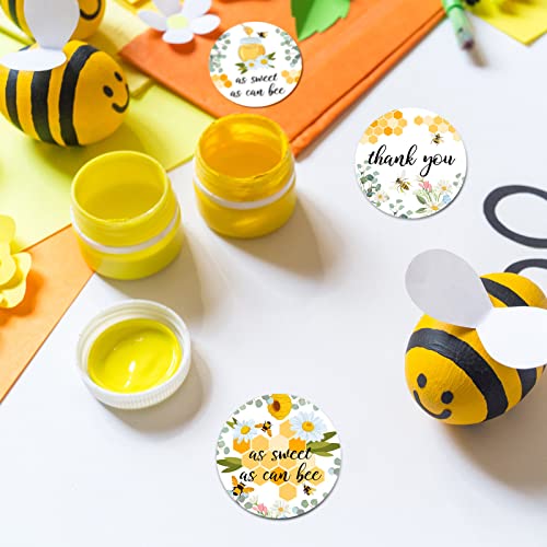 500 de bucăți Bee Thank Stickers Baby Shower Bumble Bee Stickers pentru borcane sticlă cutie cadou ziua de naștere Baby Shower