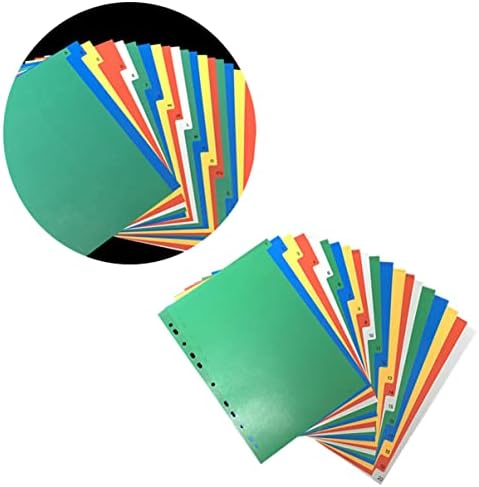 Stobok Notebook separatoare 80 buc scrisoare gaura cele mai Planificator Conveint inel liant liant, fișiere, culoare Consumabile